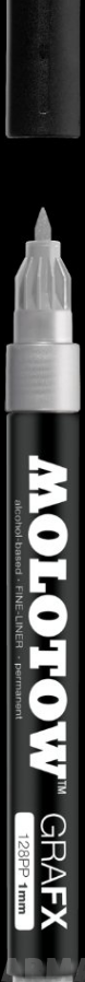128003 Маркер MOLOTOW GRAFX Fine-Liner Серебро 1мм