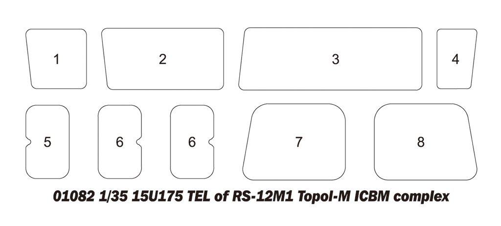 01082P TEL of RS-12M1 Topol-M Trumpeter