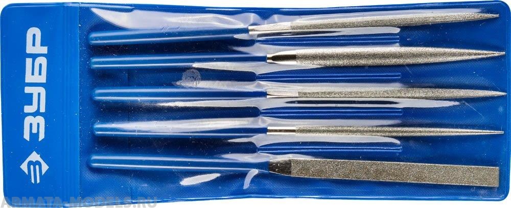 33386-160-H5 Набор ЭКСПЕРТ Надфили с алмазным напылением в пакете PVC, P 140, 160х80мм, 5 предметов