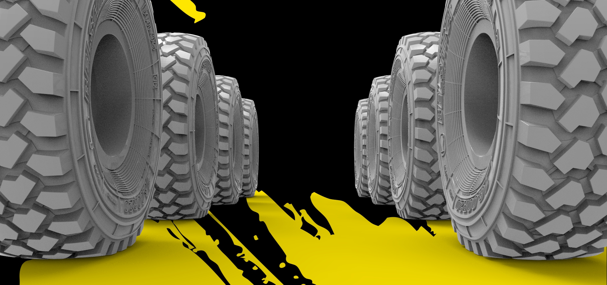 AM72181 Высокодетализированные колеса под нагрузкой для Бумеранга