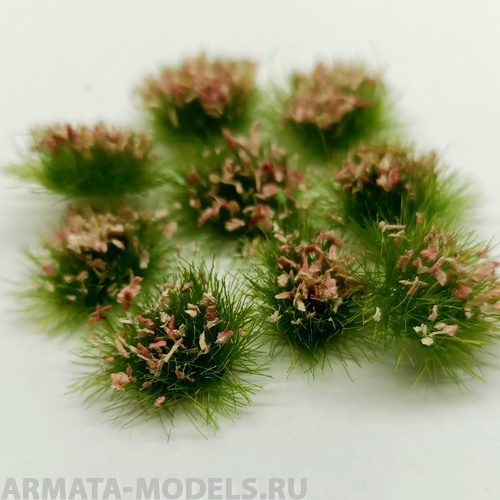 3043DAS Кочки травы цветущие розовые 5мм 50 шт.