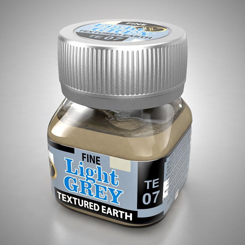 TE-07  Быстросохнущая акриловая смесь для создания реалистичной текстуры: мелкая светло-серая земля