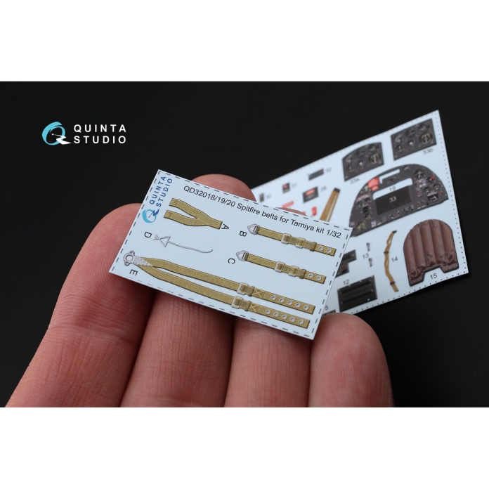 QD32018 1/32 3D Декаль интерьера кабины Spitfire Mk.IX (для модели Tamiya) Quinta Studio