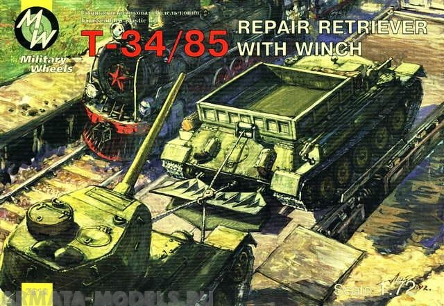 MW7212 T-34/85 REPAIR RETRIEVER WITH WINCH MILITARY WHEELS KITS
