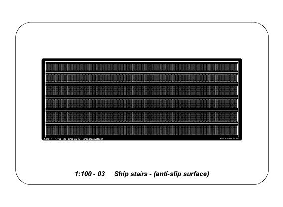 ABR-1:100-–-03  Дополнения для  Ship stairs – anti-slip surface для  1/100