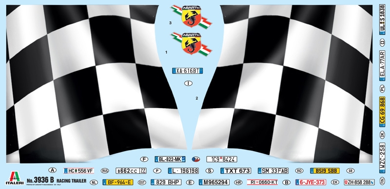 3936ИТ Трейлер для гоночных машин Italeri