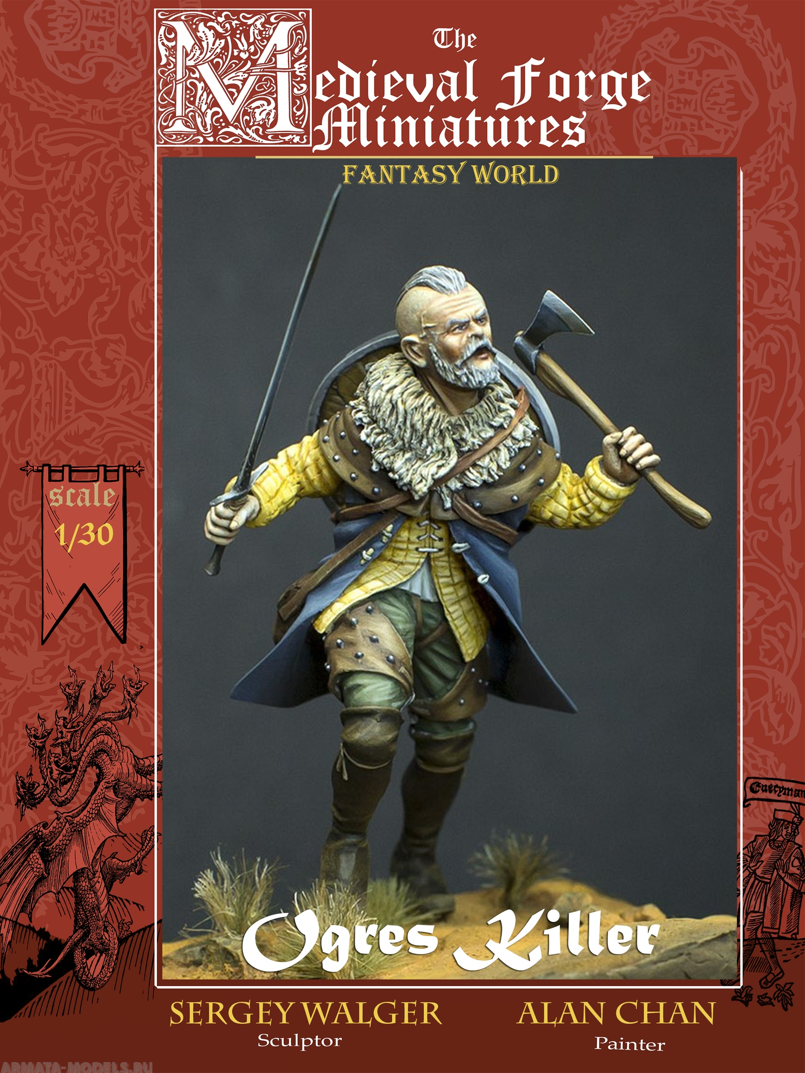 D-54-004 Фигура Убийца Огров 54мм Medieval Forge Miniatures