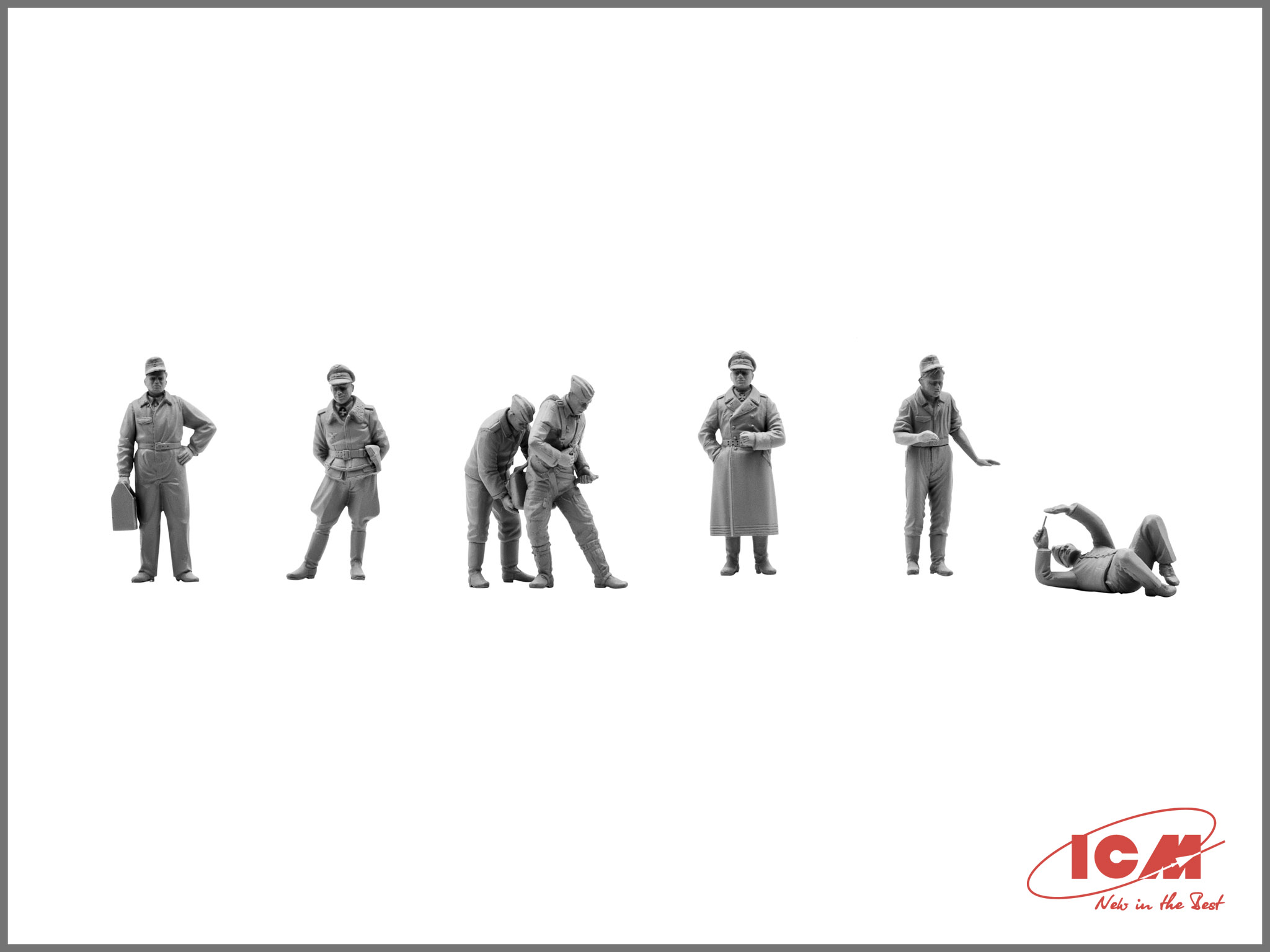 Набор фигурок 48082 Фигуры Пилоты и техники ВВС Германии (1939-1945) ICM