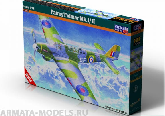 D-217 Самолет Fairey Fulmar Mk.I/II MISTERCRAFT