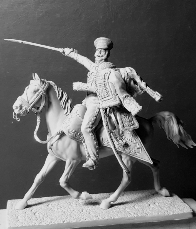 CHM-54233. Обер-офицер армейских гусарских полков, Россия 1812-14 гг.  54 мм. Материал - смола. Chronos Miniatures