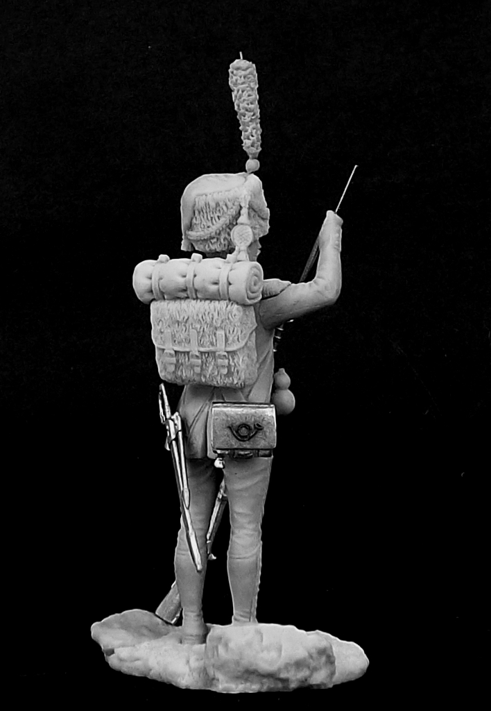 CHM-54164(M). Вольтижер легкой пехоты, Франция 1809-12 гг. (3 варианта голов). 54 мм. Материал - белый металл. Chronos Miniatures