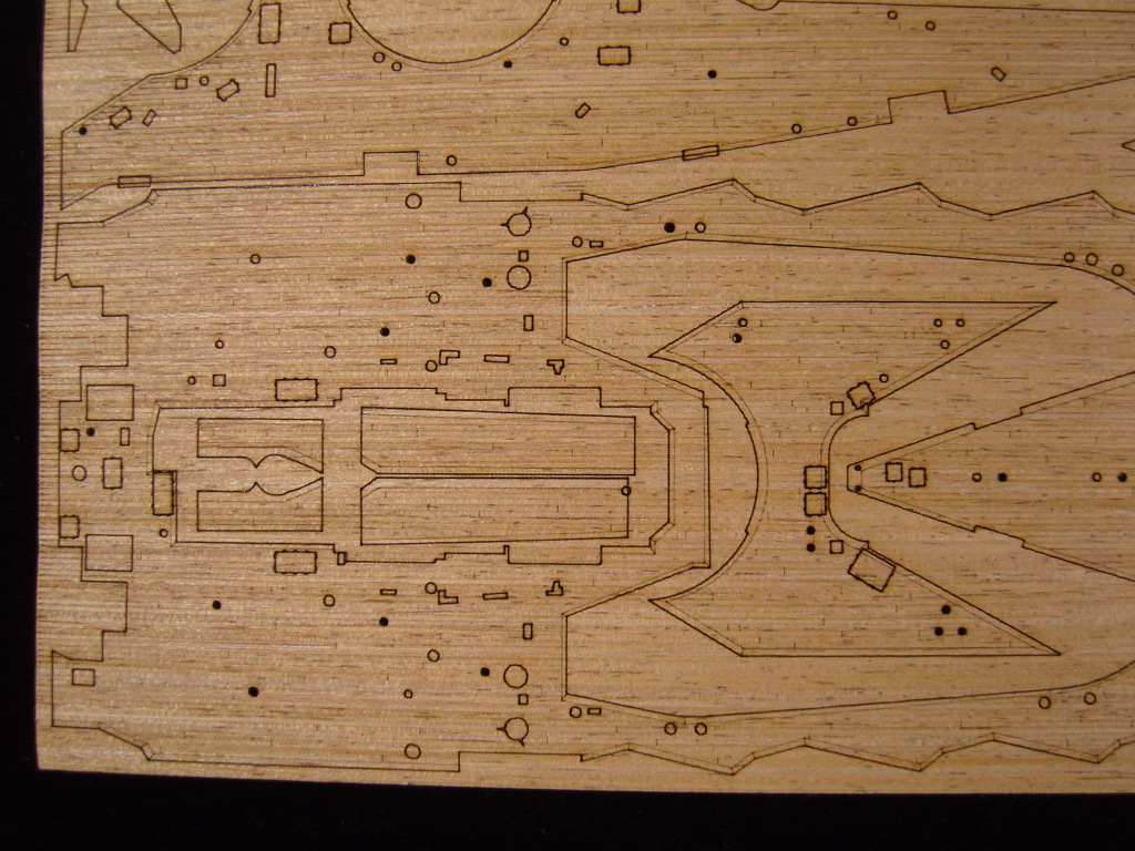 AW10024 Деревянная палуба для IJN Mutsu