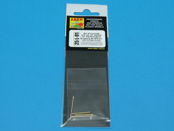 ABR-25-L-01  Дополнения для  Set of 2 Turned U.S barrels for Browning  M-1919 A4 with two part muzzle для любых моделей 1/25