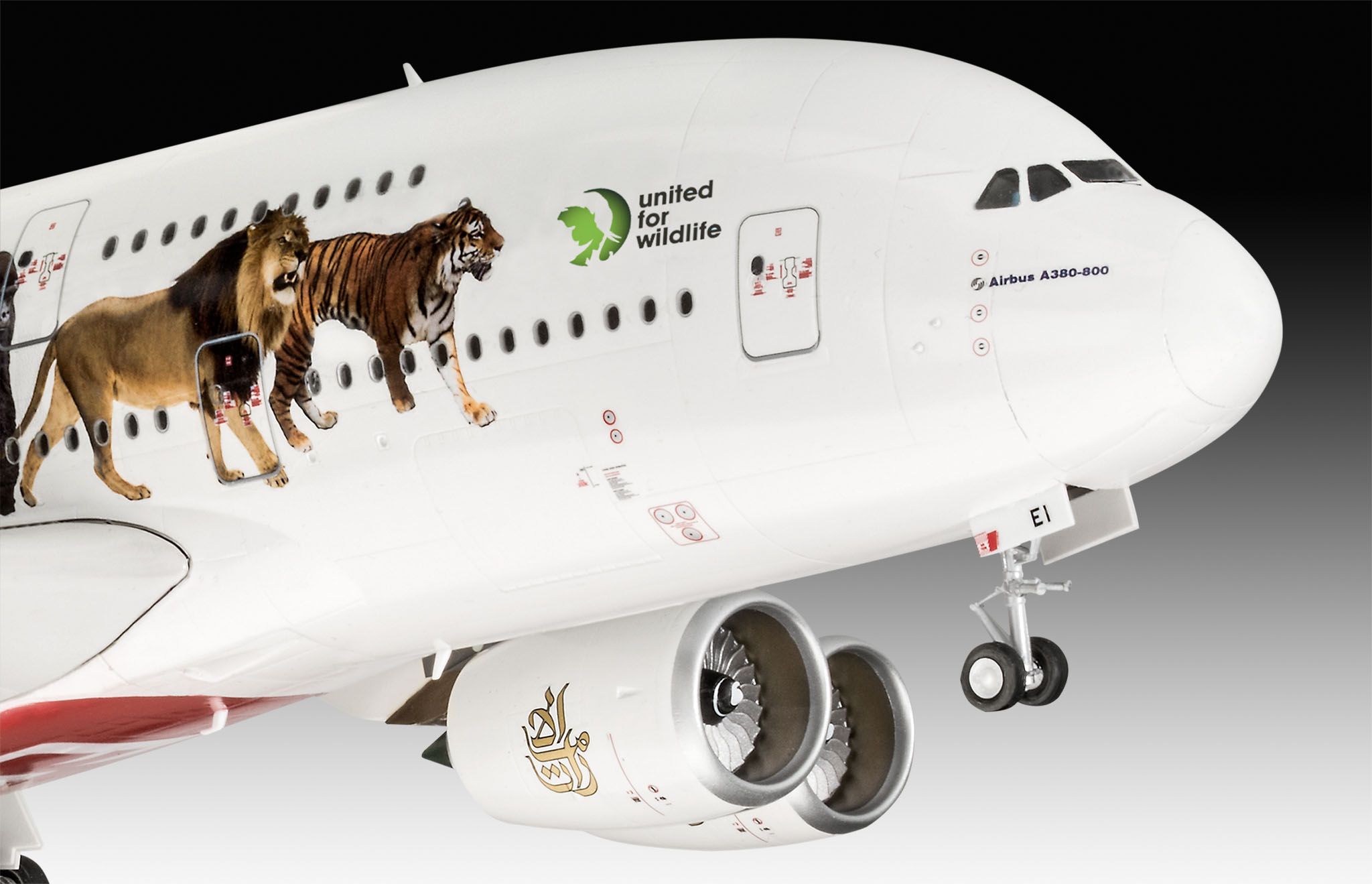 03882RE Самолет Airbus A380-800 Emirates  Wild Life Revell