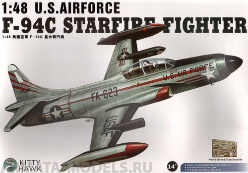 KH80101 Самолет F-94C Starfire Fighter US Airforce Kitty Hawk