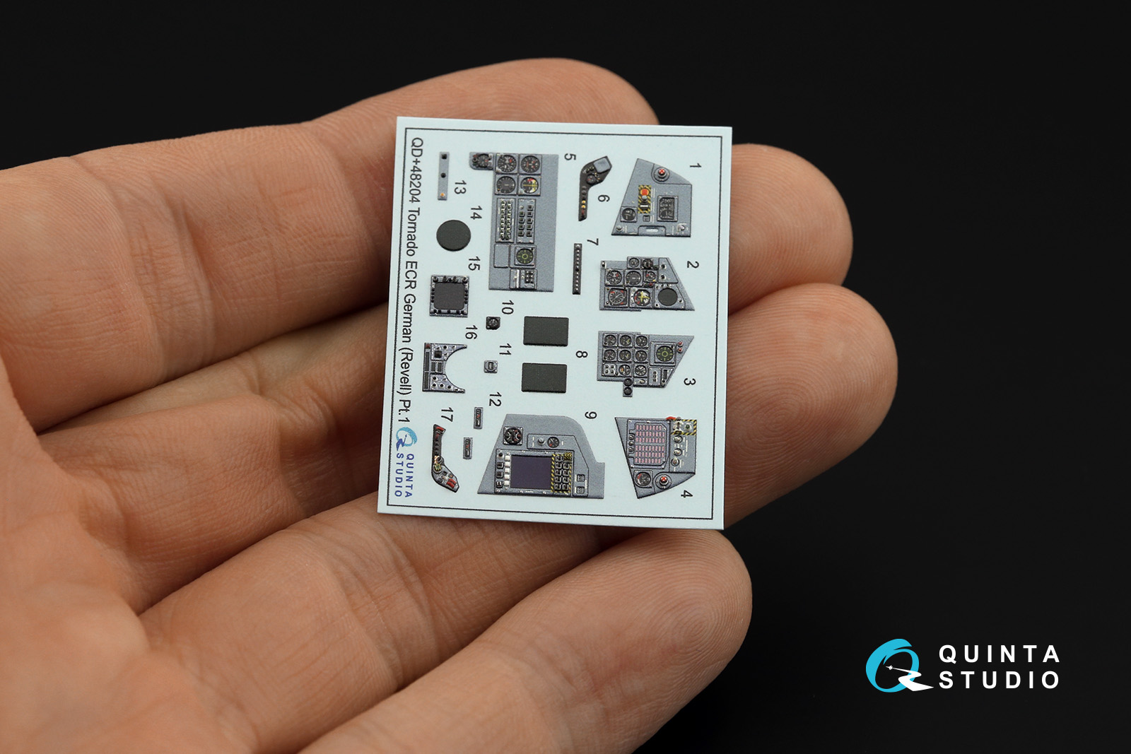 QDS+48204 3D Декаль интерьера кабины Tornado ECR German (Revell) (малая версия) (с 3D-печатными деталями)