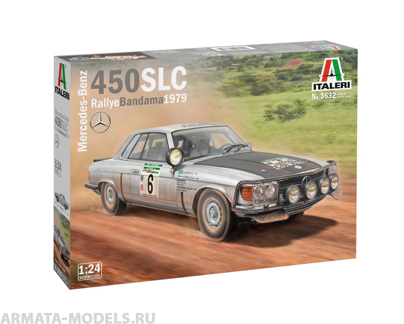 3632ИТ Автомобиль Mercedes-Benz 450SLC Rallye Bandama 1979 Italeri
