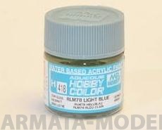H418  Краска водоразбавляемая художественная т.м. MR.HOBBY  10мл  RLM78 LIGHT BLUE