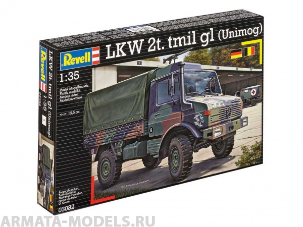 03082 Военный автомобиль Унимог (Lkw 2t tmilgl) Revell