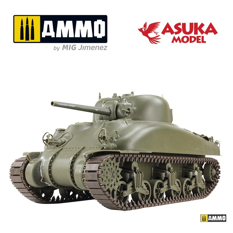 ASUKA35AS001 Сборная модель US MEDIUM TANK M4A1 MID PRODUCTION ASUKA