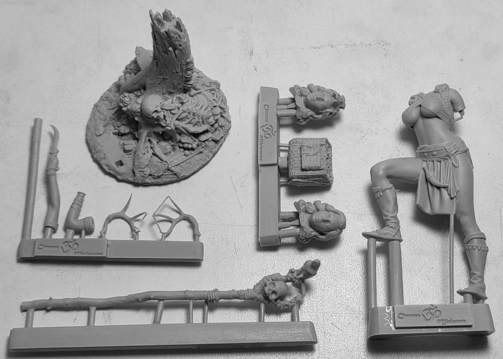 CHM-75070. Миры Фэнтези: Лесная колдунья. Материал - смола. Chronos Miniatures