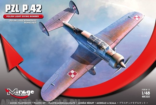 481320 Самолет PZL P.42 Mirage Hobby