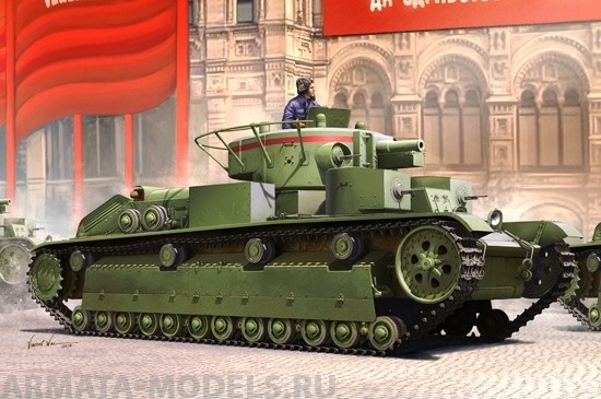 83851 Танк Soviet T-28 Medium Tank (Early) Hobby Boss