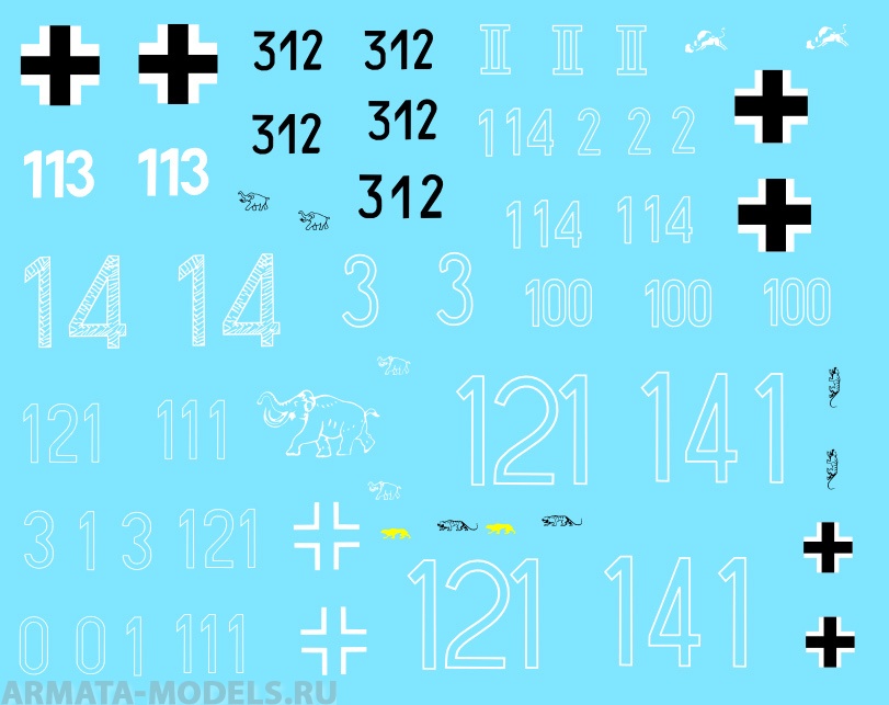 72027CD Декаль Pz  VI  Tiger I  -  Part I   501,502,505, sPzAbt 1/72