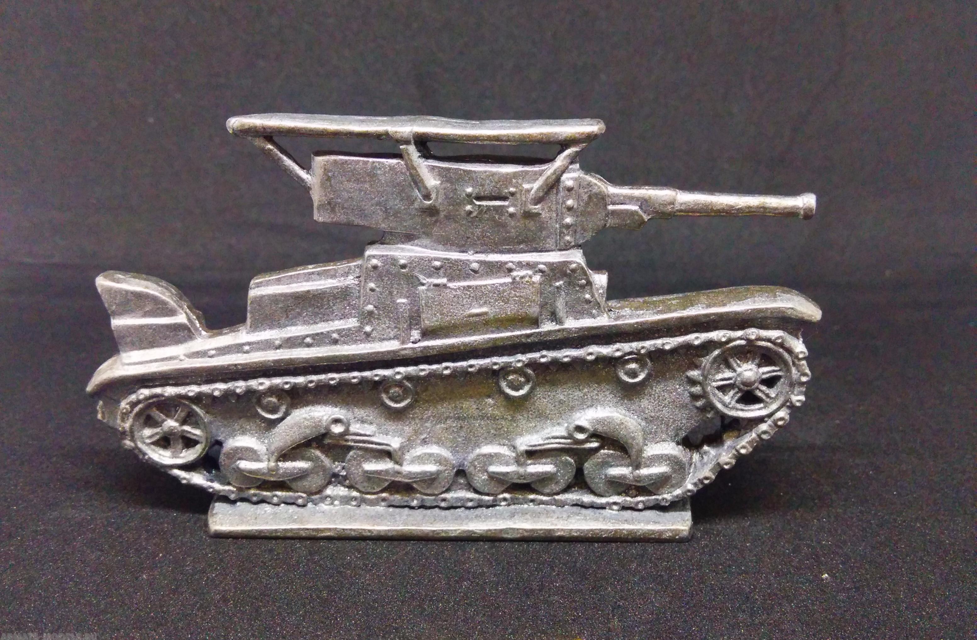 Н-7-085 Танк Т-26 с антенной Солдатики "Ура"