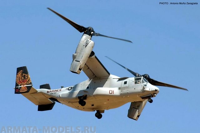02093 (02093-1) Конвертоплан MV-22B OSPREY  VMM-162 GOLDEN EAGLES Hasegawa