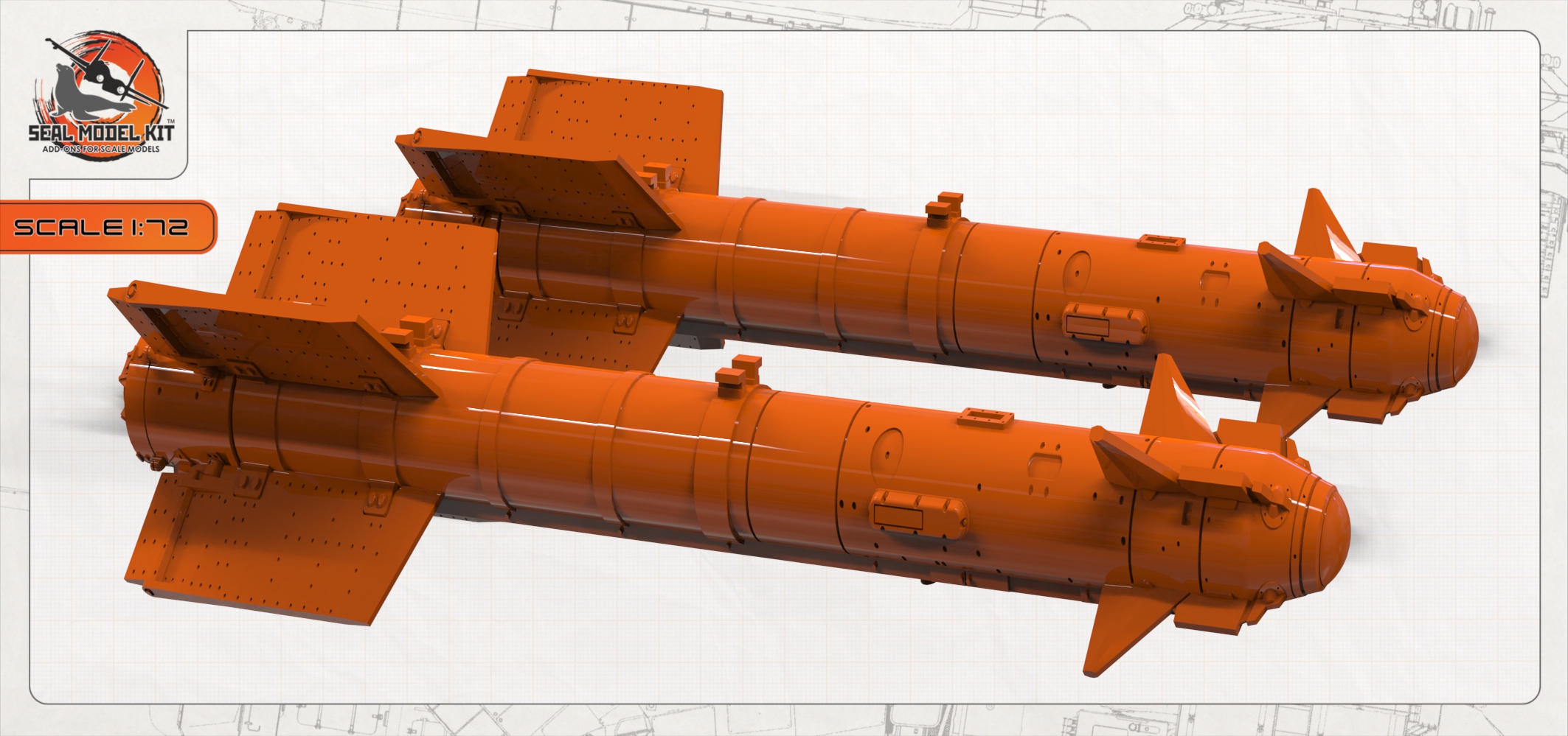 smkegg007 Ракеты Р73 2шт (Не для свободной продажи) Seal Model Kit