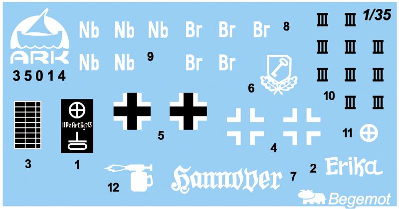 35014 Немецкое 150-мм самоходное орудие Грилле ARK model