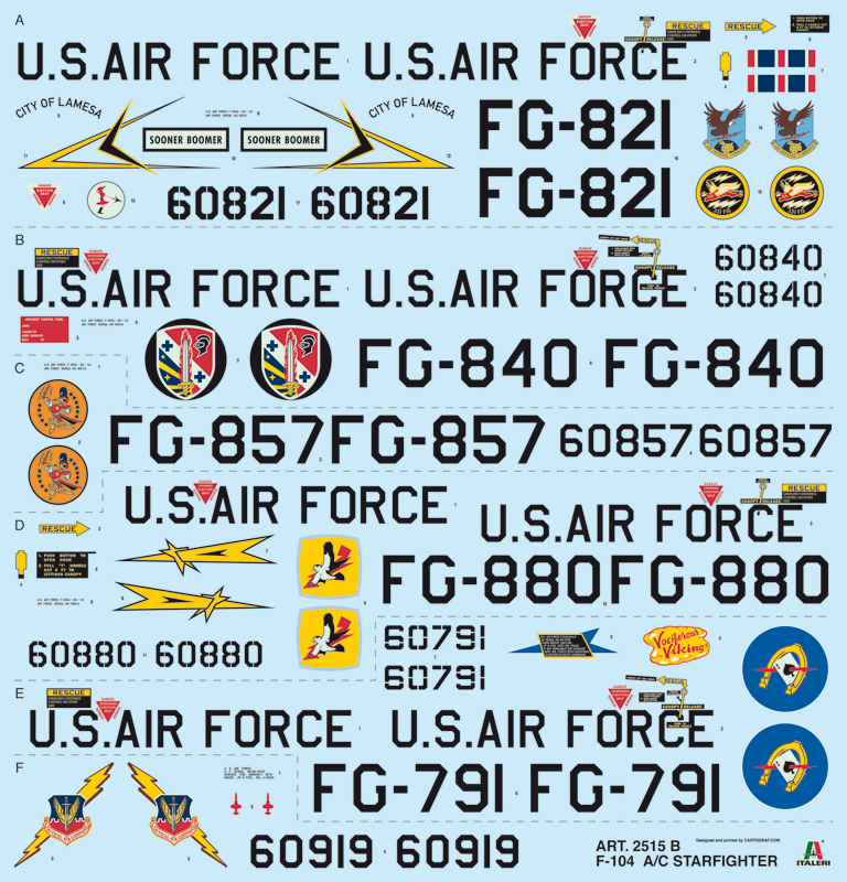 2515ИТ Самолет F-104 STARFIGHTER A/C Italeri