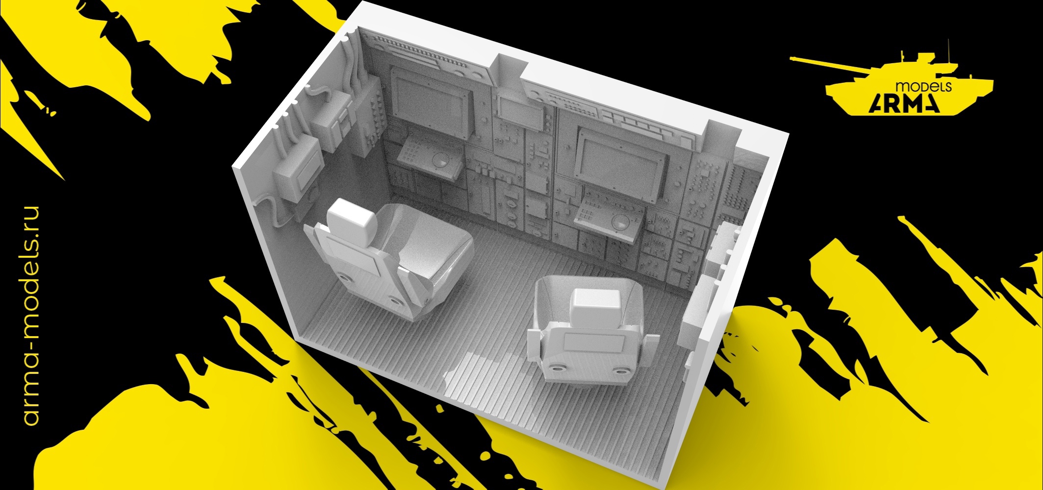 AM3704 Интерьер для Тора..Боевое отделение ( аппартаная) ТОР для модели Звезда 3633