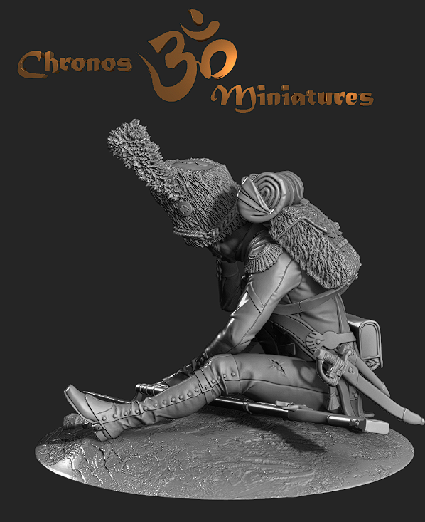 CHM-54117. Рядовой полков пеших гренадер Французской Императорской Гвардии, 1808-15 гг. 54 мм. Материал - смола. Chronos Miniatures