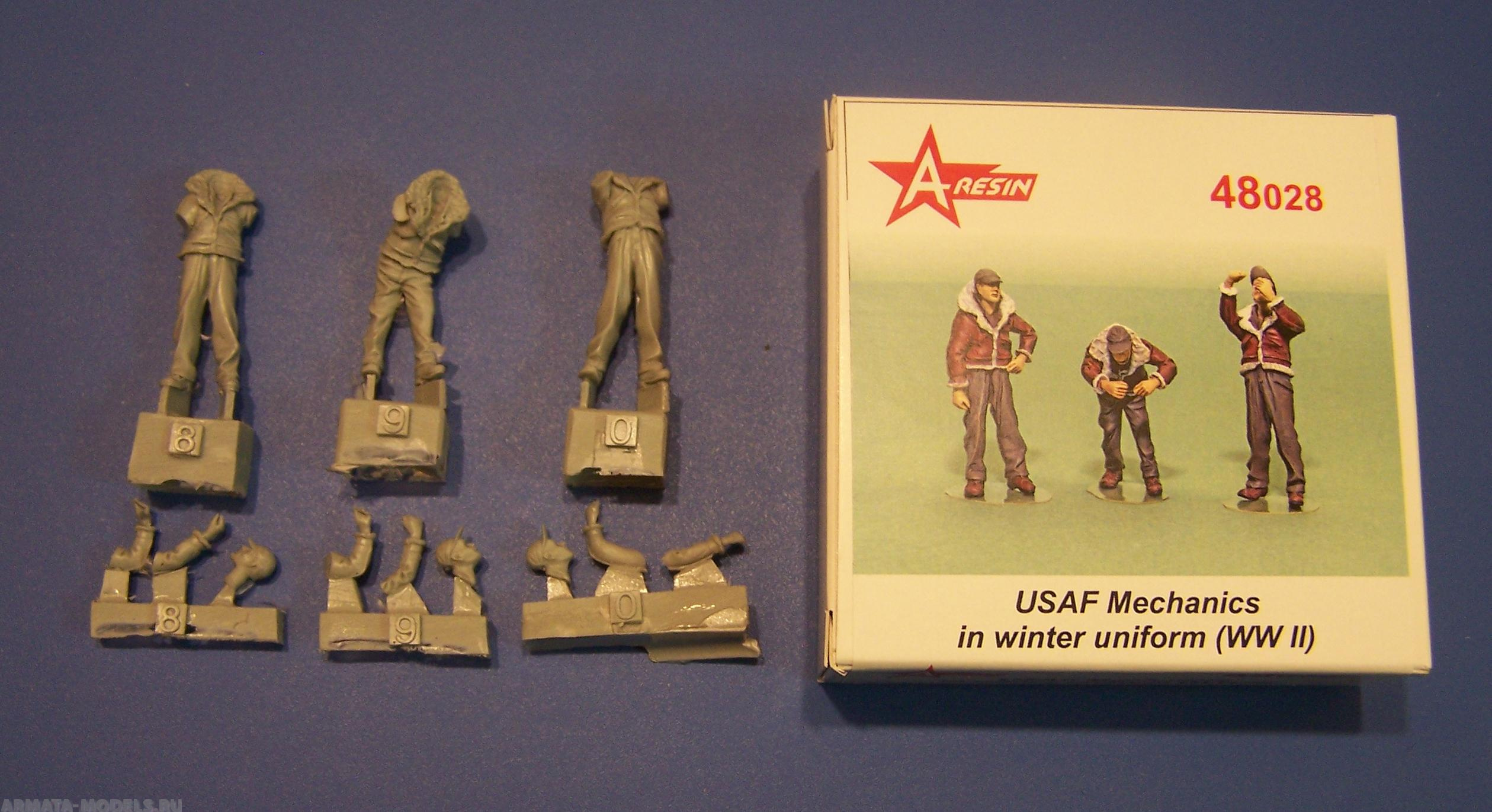 48028AR Техники ВВС США (2МВ) в зимней форме (3фигуры)