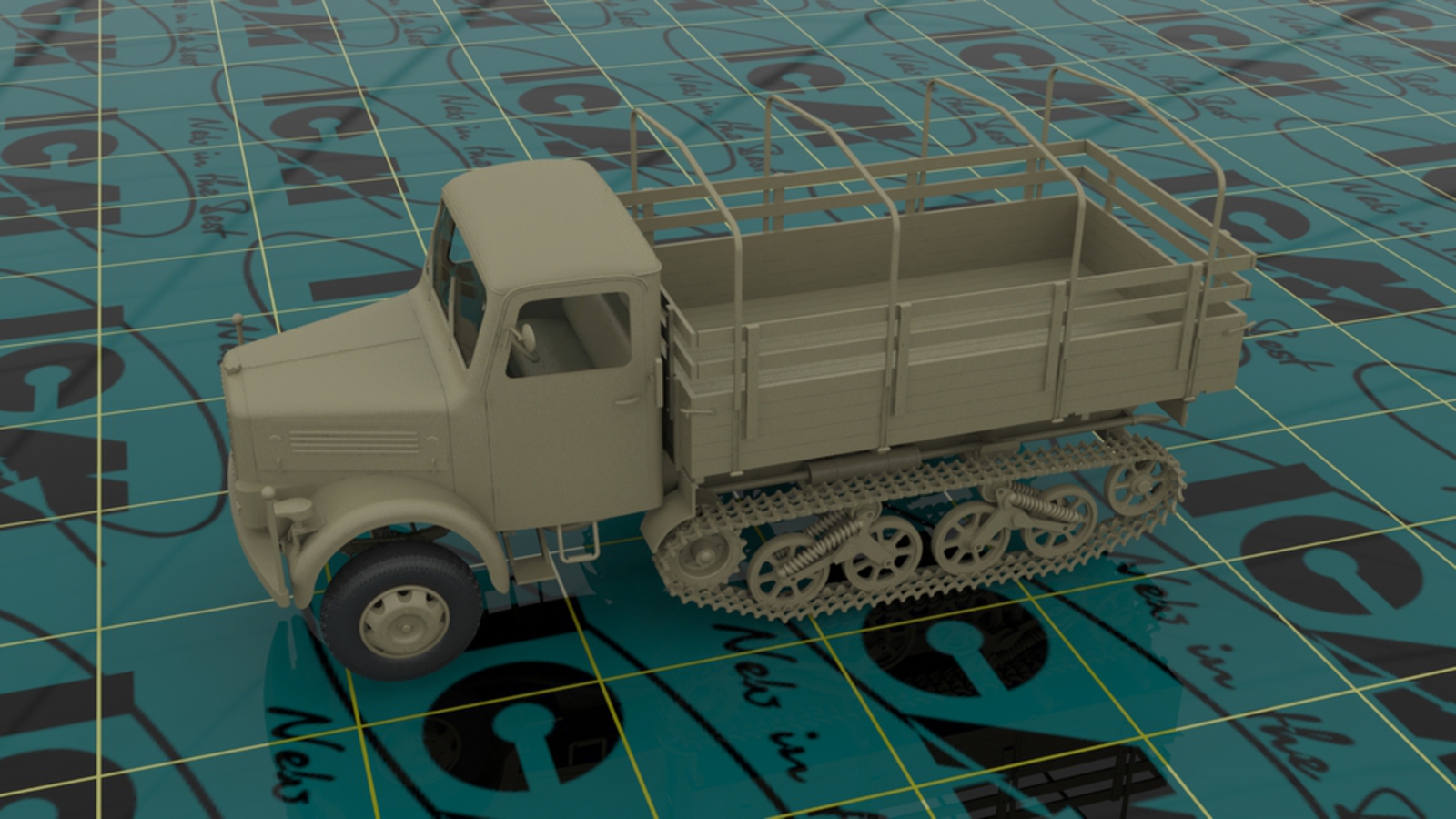 35453 KHD S3000/SS M Maultier, Германский полугусеничный грузовой автомобиль ІІ МВ ICM