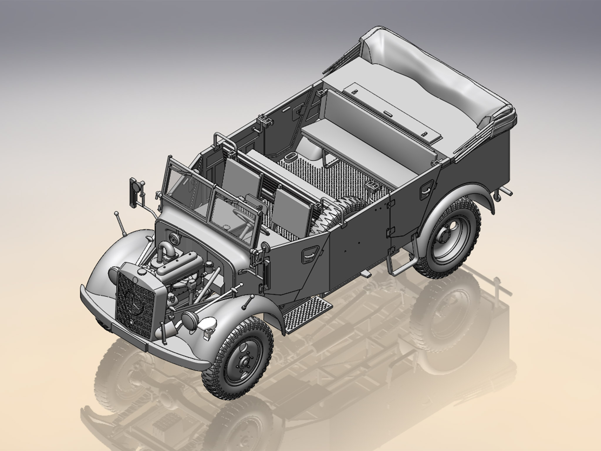 DS3503 Внедорожные автомобили Вермахта  (Kfz.1, Horch 108 Typ 40, L1500A) ICM