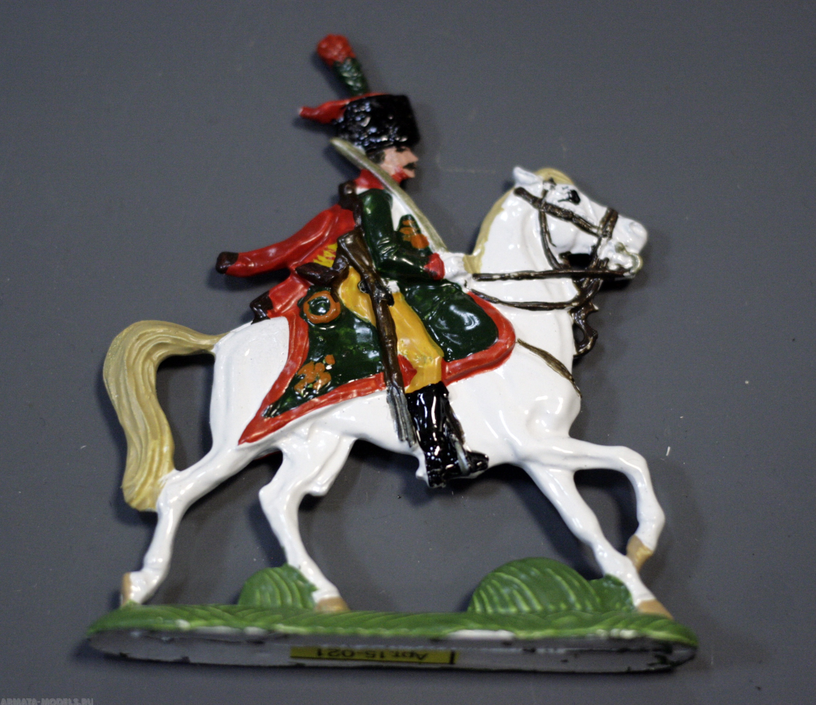 15-021 окрашеная фигура Французский егерь Солдатики "Ура"