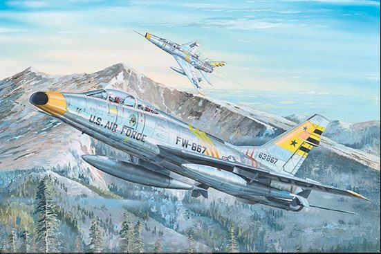 02246P Американский истребитель-перехватчик F-100F Super Sabre Trumpeter