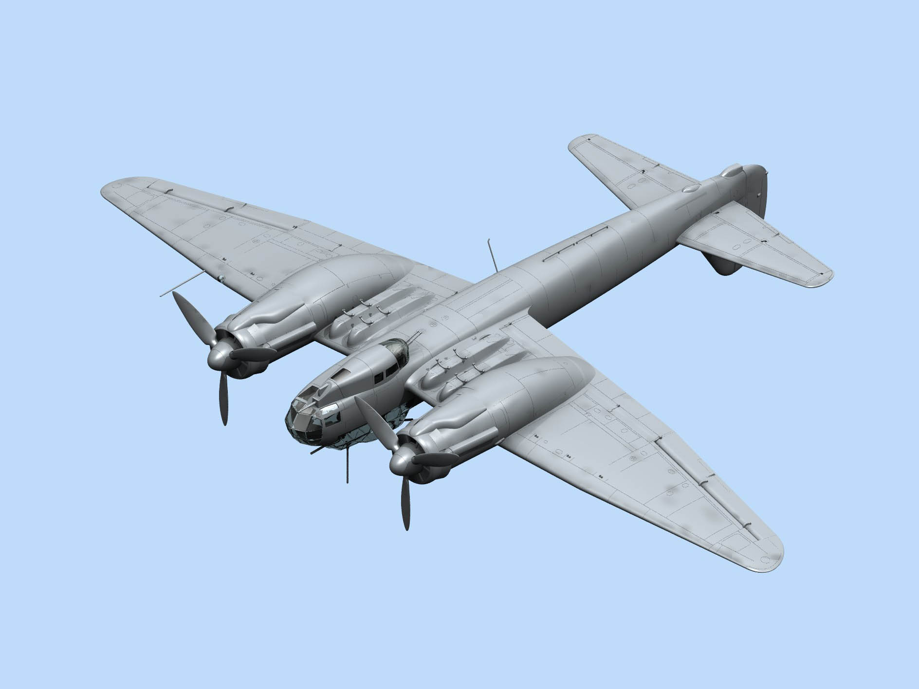 48234 Ju-88A-14, Германский бомбардировщик II МВ ICM