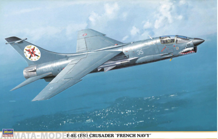 09514 Самолет F-8E(FN) Crusader French Navy (HASEGAWA) 1/48 Hasegawa