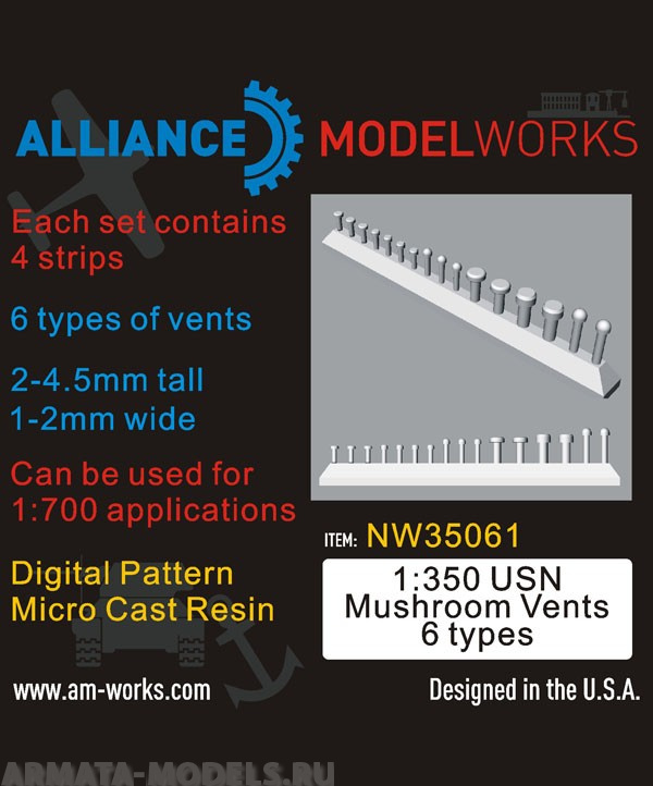 NW35061 USN Mushroom Vents 6 types
