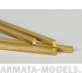 KS815047 Пруток квадратный, латунь 0,8 мм, 2 шт