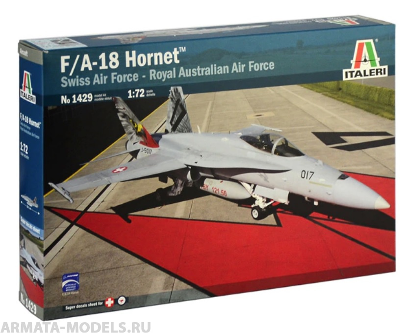 1429ИТ Самолет F/A -18 HORNET Swiss Air Force (10013160/251219/0576192, ИТАЛИЯ ) Italeri