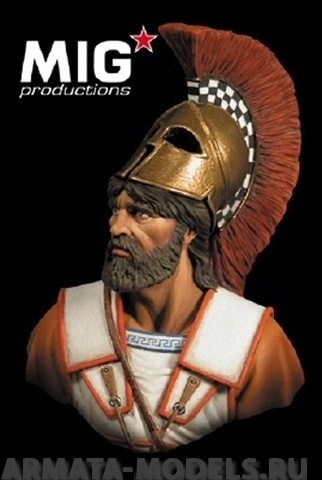 MIGH10-152  Гоплит, тяжёлый пехотинец, др. Греция, 1/10бюст