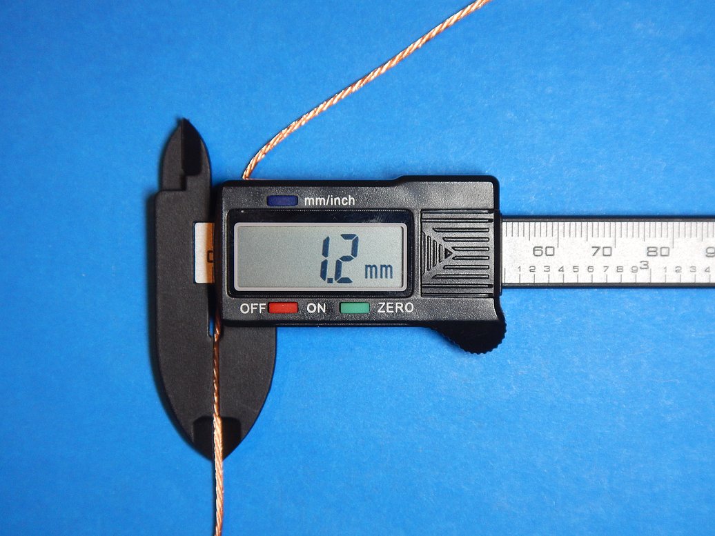 MG-0003 Тросик плетеный медный для бронетехники, 1,2 мм