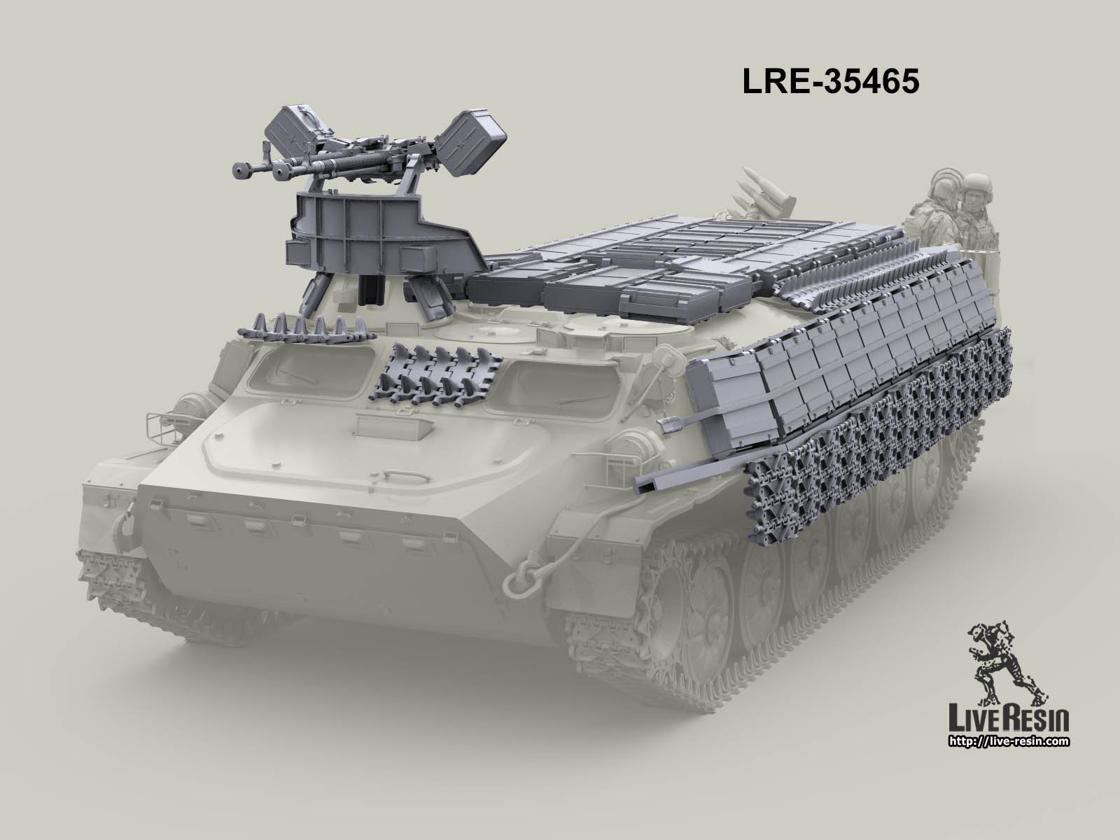 LRE35465 Конверсионный набор для МТ-ЛБ - катерная зенитная башня с установкой ДШКМ 2-УК-Т и навесная защита от дронов  (Не для свободной продажи)