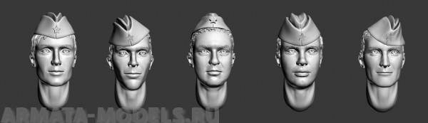 ARM356013 Советские головы (в пилотках) ВОВ, №1 ARMOR35