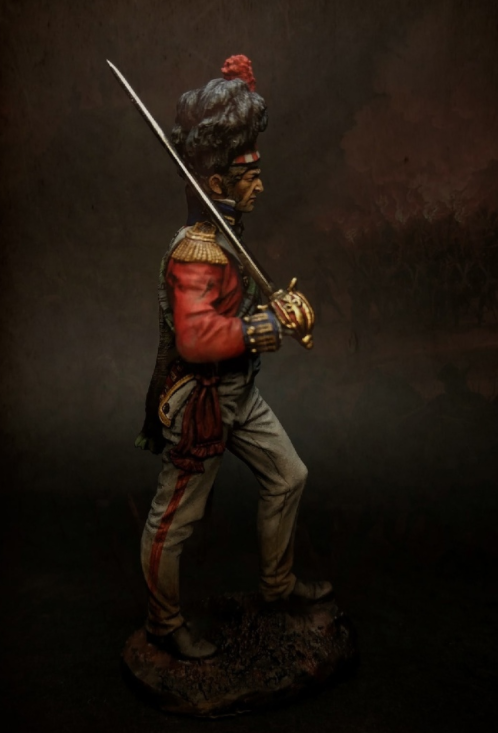 VD-54001(M). Офицер 42-го (Королевских Шотландских горцев) пехотного полка quot;Черная Стражаquot;, 1815 г. 54 мм. Материал - белый металл. Chronos Miniatures